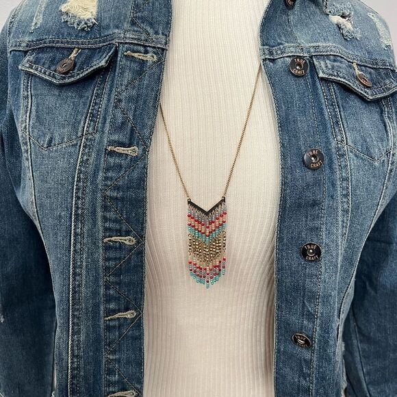 NWOT True Craft Distressed Cropped Blue Jean Jacket - 0X - Picture 4 of 14